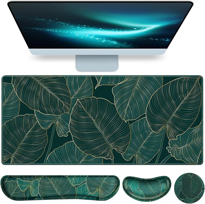 Desk Mat, Large Gaming Mouse Pad by QOMOLAMA