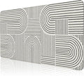 iCasso White Desk Matt for Desktop, Cute Desk Pad Mat, Large Mouse Pad by iCasso
