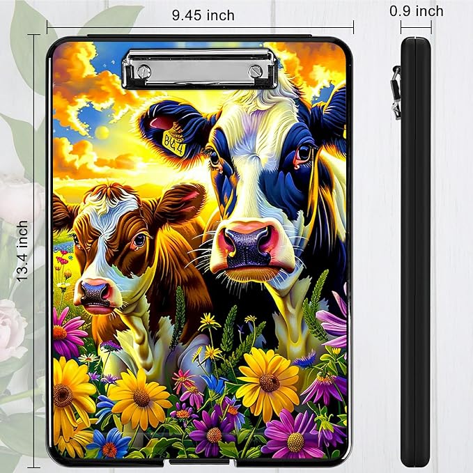 Purple Flower Cow A4 Clipboard - Image 4