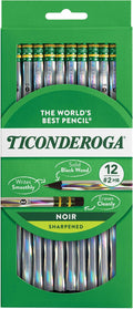 Ticonderoga Noir Wood-Cased Pencils, Pre-Sharpened, #2 HB, Holographic by Ticonderoga