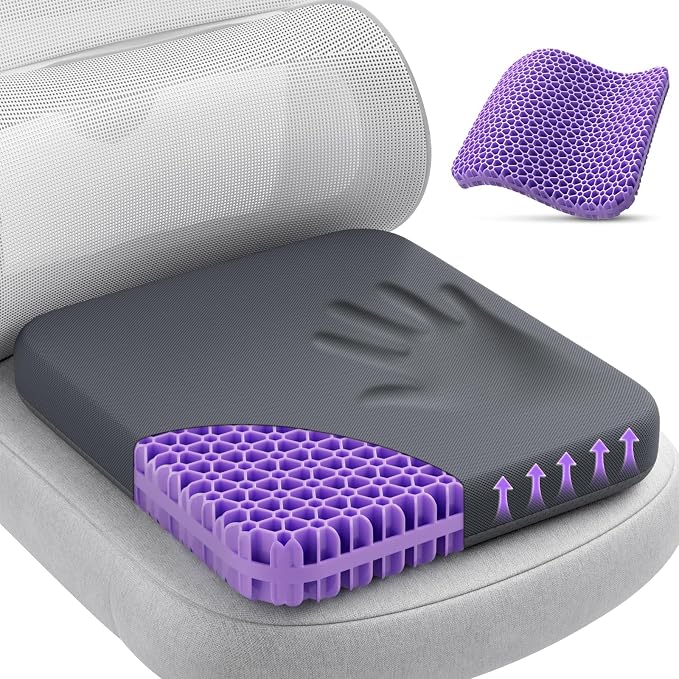 TushGuard Gel Seat Cushion for Long Sitting, Enlarged & Thickened Patent Design by TushGuardSeatCushonsPillows