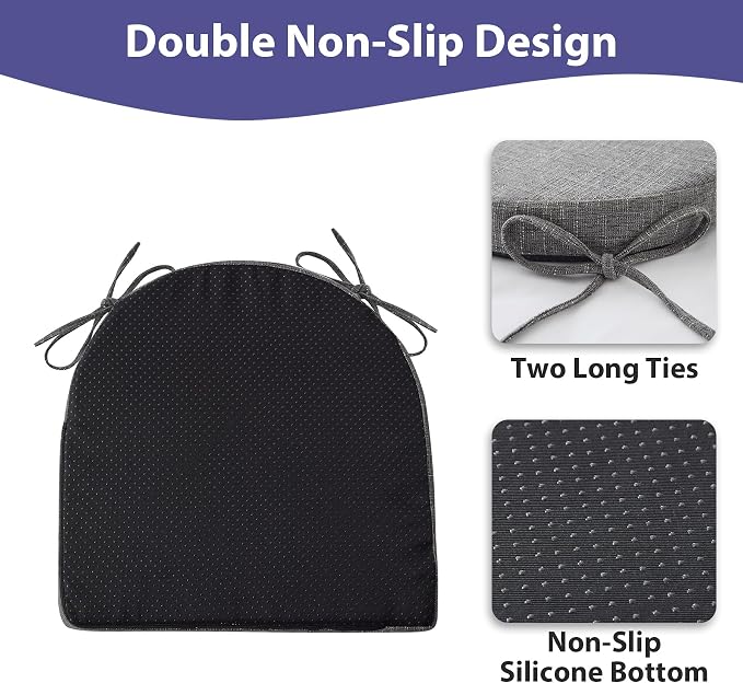 IPYNBAP Chair Cushions for Dining Chairs, Kitchen Chair Cushions, Non Slip - Image 4