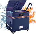 DocSafe File Box with Lock, 2-Layer Fireproof Document Box with Wheels by DocSafe