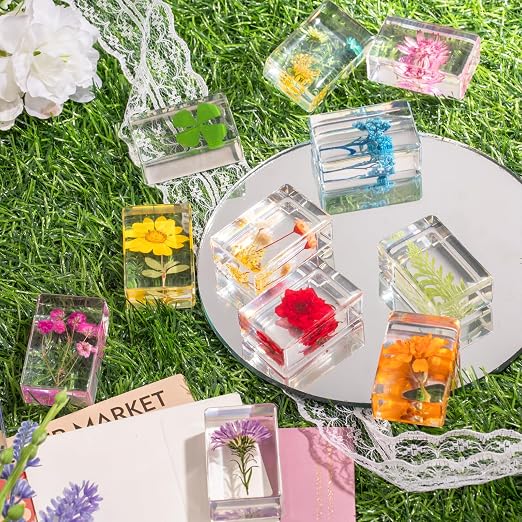 12 Pcs Real Pressed Flower Resin Paperweights - Image 7