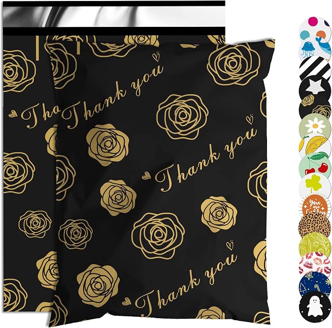 Thank You Poly Mailer 14.5x19 Inch 50 Pcs, Waterproof and Tear-Resistant by JOWLROEL