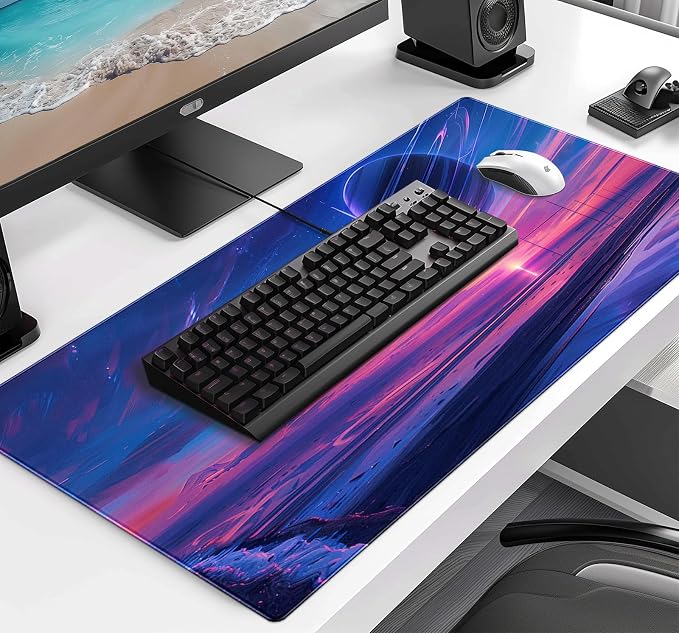 Space Landscape Computer Mouse Pad, XXL Laptop Gaming Mouse Keyboard Pad | - Image 3