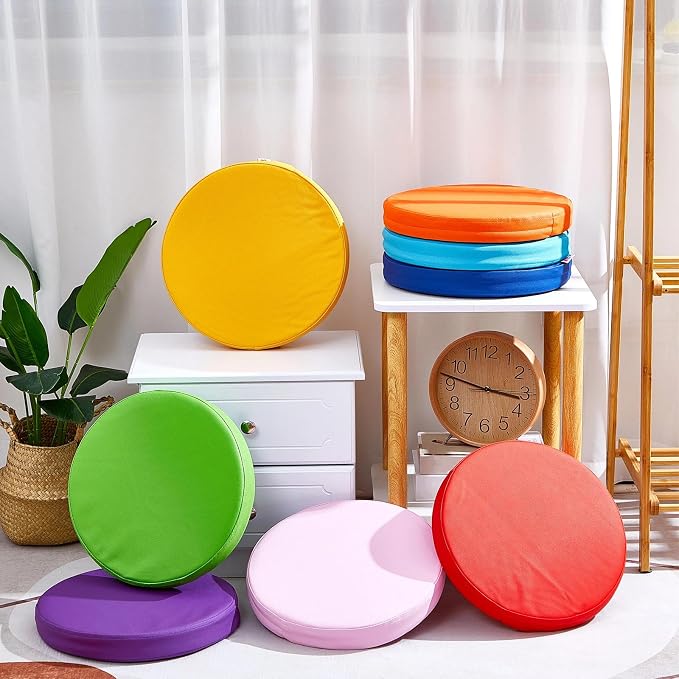 Juexica 12 Pcs Extra Thick Flexible Seating Floor Cushion Assorted Colored - Image 3