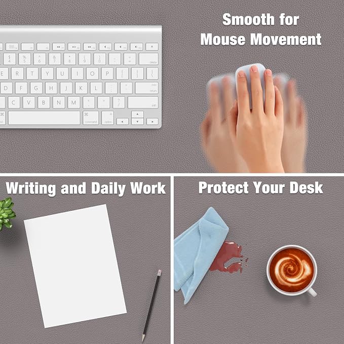 Hsurbtra Desk Pad, XL Extended Mouse Pad, Waterproof Desktop Blotter Protector - Image 4