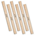Rulers 6 Pack - Rulers 12 Inch, Wood Ruler by EXTRIC