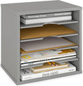Ballucci 5-Tier File Organizer for Desk, Wooden Mail Sorter, Office Desk by Ballucci