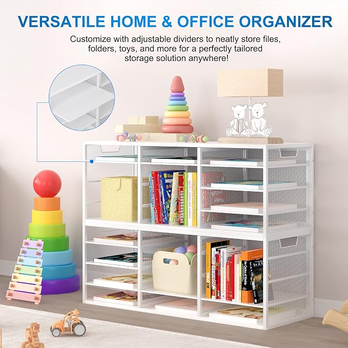 Mail Sorter Adjustable Countertop Mail Holder, Heavy Duty Literature Organizer - Image 5