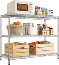 3- Shelf Metal Shelving Unit 35.6Wx14Dx36H, Adjustable Storage Shelves Heavy by Durayloly