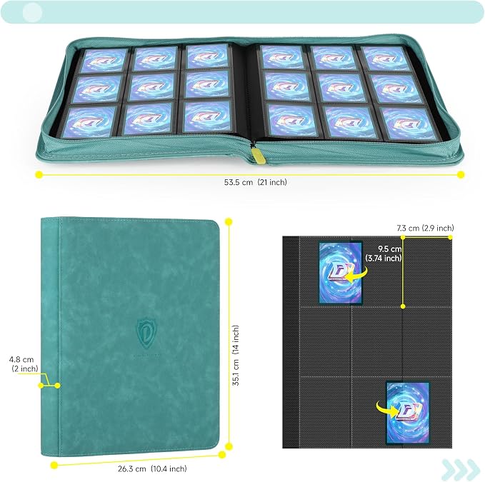 9 Pocket Card Binder, 360 Pockets Trading Card Binder, Double Sided Pocket - Image 3