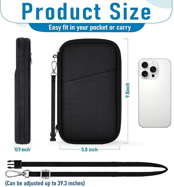 Family Passport Holder for Travel, RFID Blocking Travel Document Organizer - Image 2