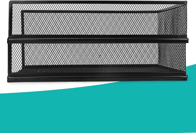 Wire Mesh Letter Trays Paper Tray Desk File Organizer, 2 Pack Stackable Metal - Image 7