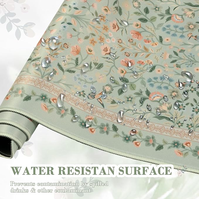 iCasso Aesthetic Floral Desk Mat, L Mouse Pads, Anti-Slip Mousepad - Image 5
