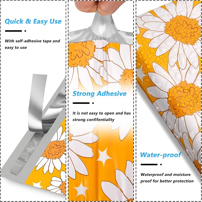 100 Pcs 10x13 Inch Poly Mailer, Waterproof & Tear-Resistant Shipping Bags - Image 3