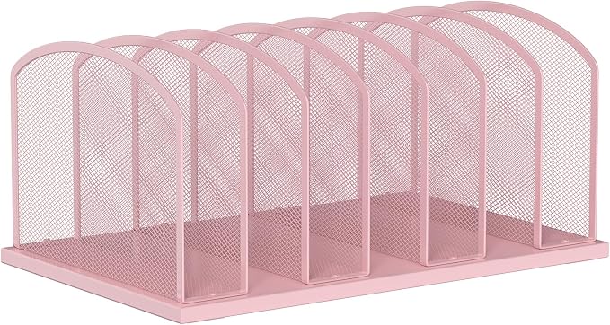 Desk File Organizer Vertical 7 Sections Mesh File Sorter Paper Storage Organizer by MINDEPOT