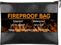Fireproof Document Money Bag, Waterproof Zipper Pouch | Fire Proof by Hoiny