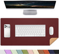 AFIING Leather Desk Pad Protector, 23.6" x 13.7", Waterproof, Non-Slip Mouse by AFIING