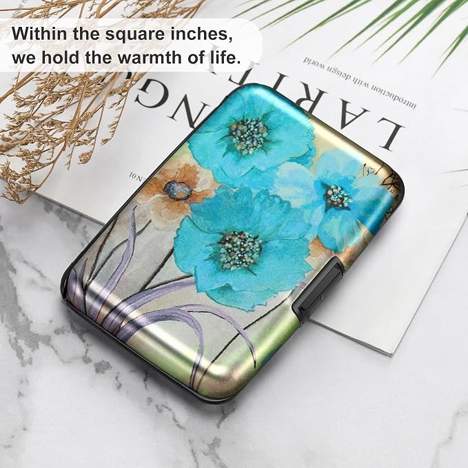 ELFISH Mini RFID Aluminum Wallet Credit Cards Holder Business Card Case Metal - Image 6