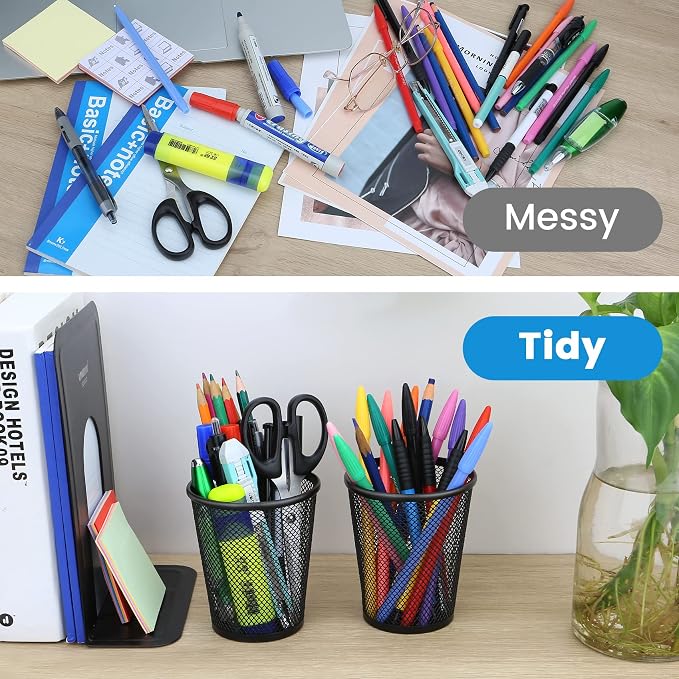 Smgmg Pen Holder for Desk, Pencil Holder for Desk, 4 Pack Pencil Cup for Pen - Image 4