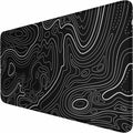 Large Gaming Mouse Pad with Stitched Edges, Durable Non-Slip Natural Rubber Base by Hsmienk