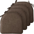 TushGuard Chair Cushions, 4 Pack Memory Foam Chair Pads, Thin Seat Cushion by TushGuardSeatCushonsPillows