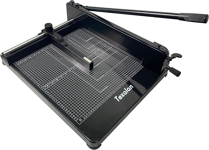 TEXALAN Heavy Duty Guillotine Paper Cutter Black 400 Sheets Stack Paper Trimmer - Image 4