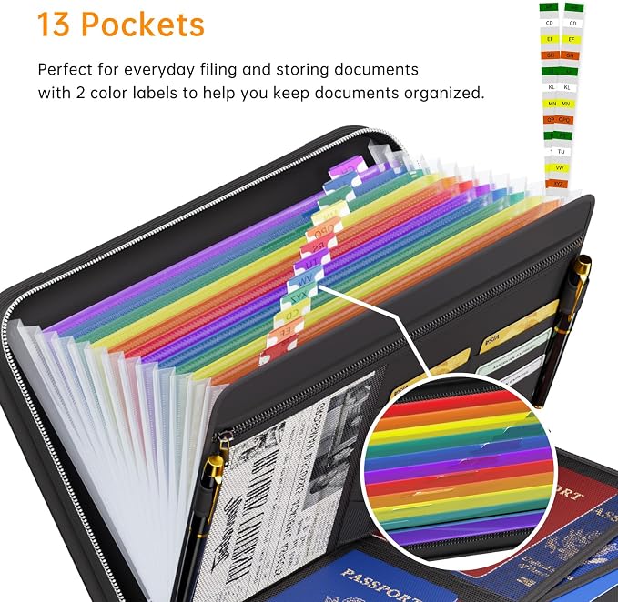 Tamfile Fireproof Accordion File Organizer - Image 3