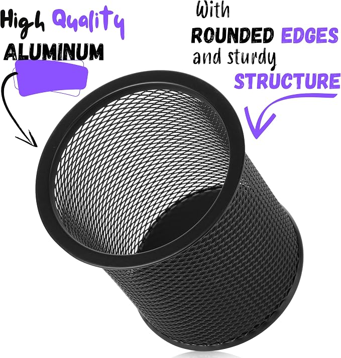 Mr. Pen- Mesh Pen Holder, Pen Holder, Pencil Cup Holder | Black Pen Holder - Image 4