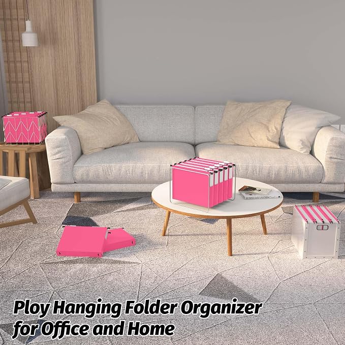 Shutex Extra Capacity Plastic Hanging File Folders, 12 Pack Reinforced - Image 7