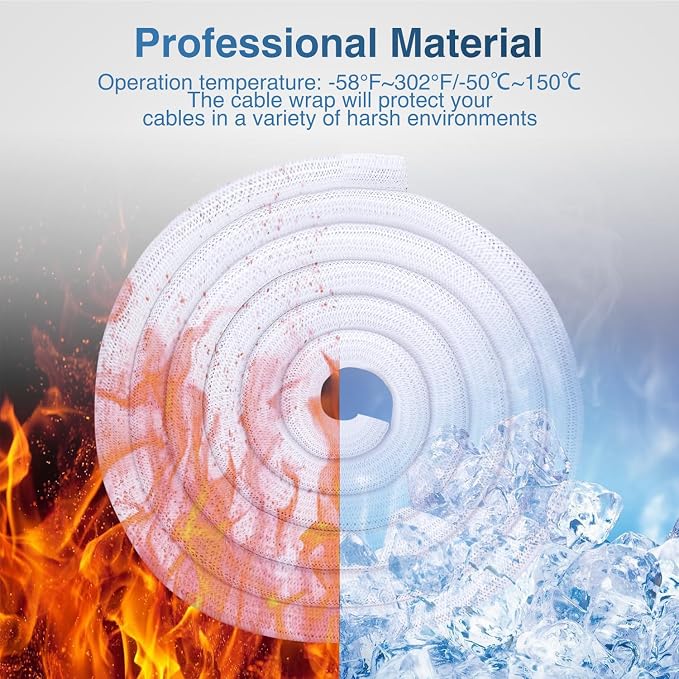 Nilight Cable Sleeve, 25ft-1inch Cord Management Sleeves, Braided Sleeving - Image 7