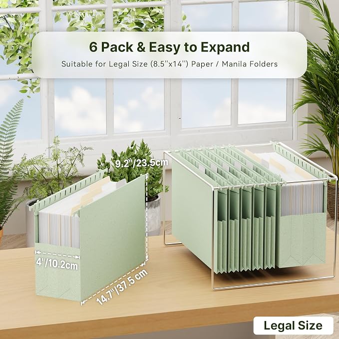 XINGIA Legal Size Hanging File Folders, Expandable 4 Inch File Folders Legal - Image 2