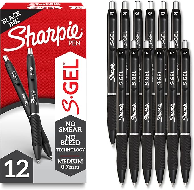 Sharpie S-Gel Gel Pens, Medium Point, Journaling, Note-Taking, Teacher Supplies by Unknown