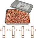 50 PCS Cross Paper Clips for Bible Study, Rose Gold Desk Accessories Christian by HiQin