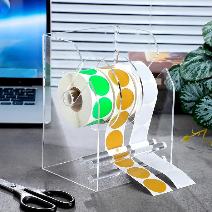 Geosar 1 Pc Adjustable Label Dispenser 3 Disks Sticker Roll Holder Sticker - Image 2