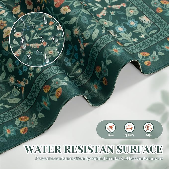 iCasso Aesthetic Floral Desk Mat, L Mouse Pads, Anti-Slip Retro Mousepad - Image 5