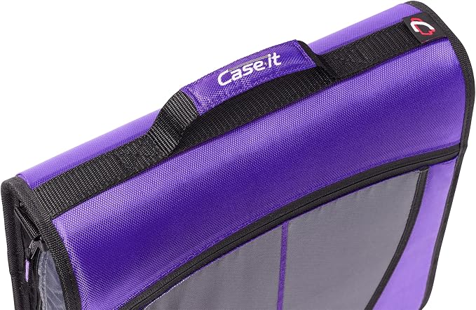 Case-it Mighty Zip Tab School Zipper Binder | 3-Inch O-Rings, 600-Sheet Capacity - Image 3