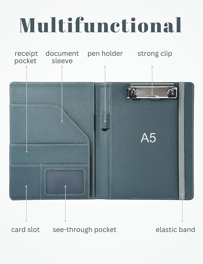 Mymazn Junior Padfolio Portfolio Folder, Small A5 Clipboard - Image 4