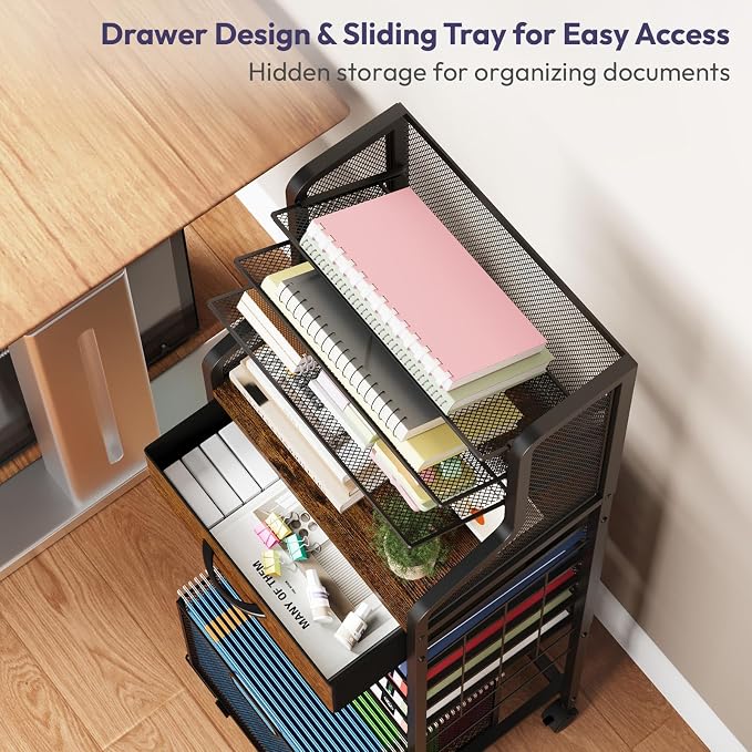 SWTYMIKI 10-Tier Rolling File Cart - Image 3