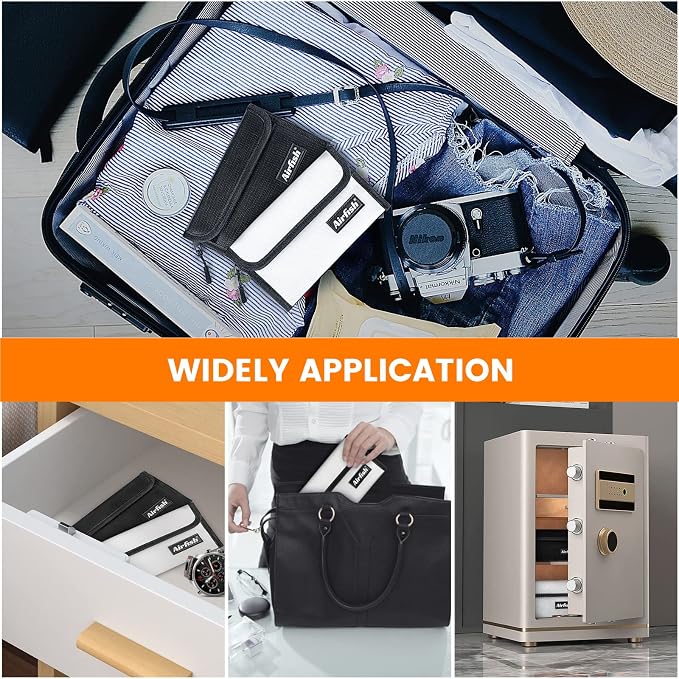 Airfish 2 Pack Fireproof Money Wallet, 8 x 5 Inches Fireproof Document Bag - Image 6