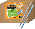 BIC Round Stic Xtra Life Ballpoint Pens, 120 Black 120 Blue, 240 Pack | Bulk by BIC