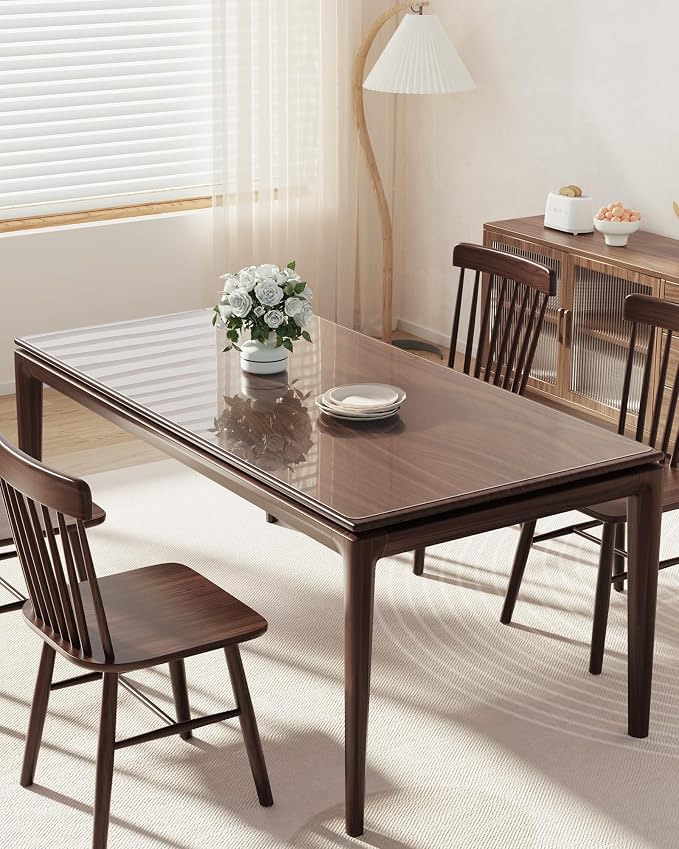 Oterri Clear Writing Desk Pad, 36’’x20” Heat Resistant Waterproof PVC Round - Image 2