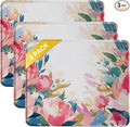 JIKIOU 3 Pack Mouse Pad with Stitched Edge, Portable Size-10.2x8.3in Peony | by JIKIOU