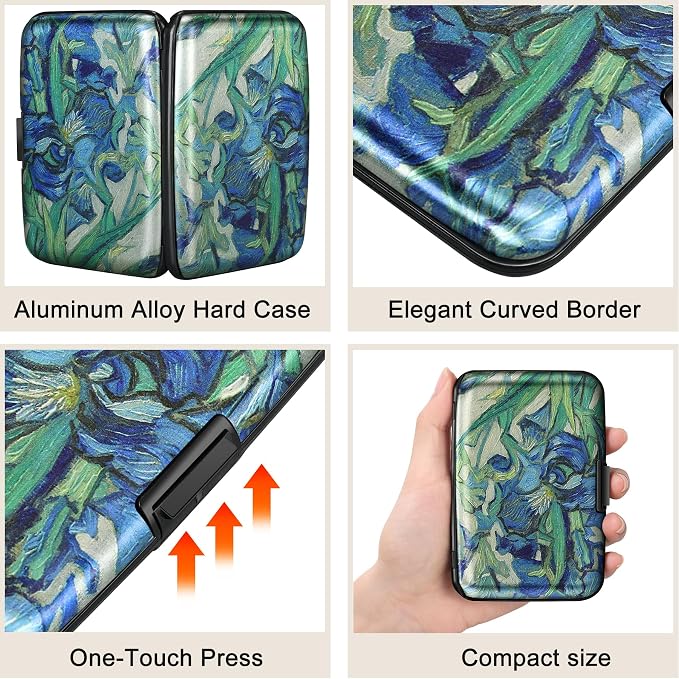 ELFISH Mini RFID Aluminum Wallet Credit Cards Holder Business Card Case Metal - Image 3