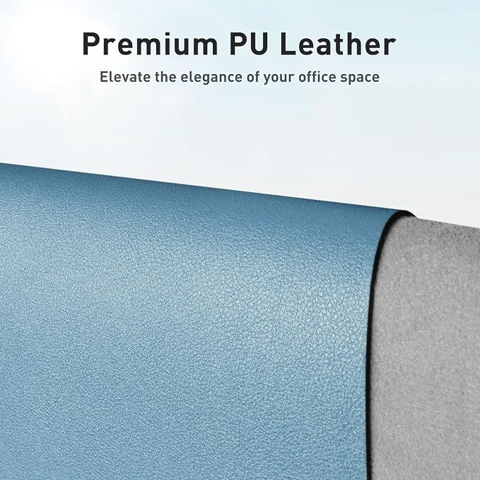 Aothia Faux Leather Desk Mat for Keyboard & Mouse | Creates One Clean Surface - Image 2