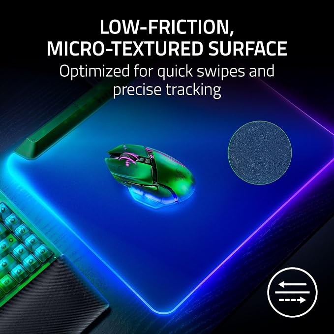 Razer Firefly V2 Pro Fully Illuminated RGB Gaming Mouse Mat: Backlit Design - Image 6