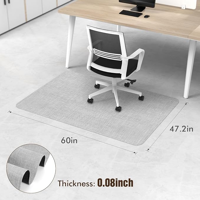 Blvornl Office Chair Mat for Hardwood Floor, 47.2"x 60" Desk Computer Chair Mat - Image 2
