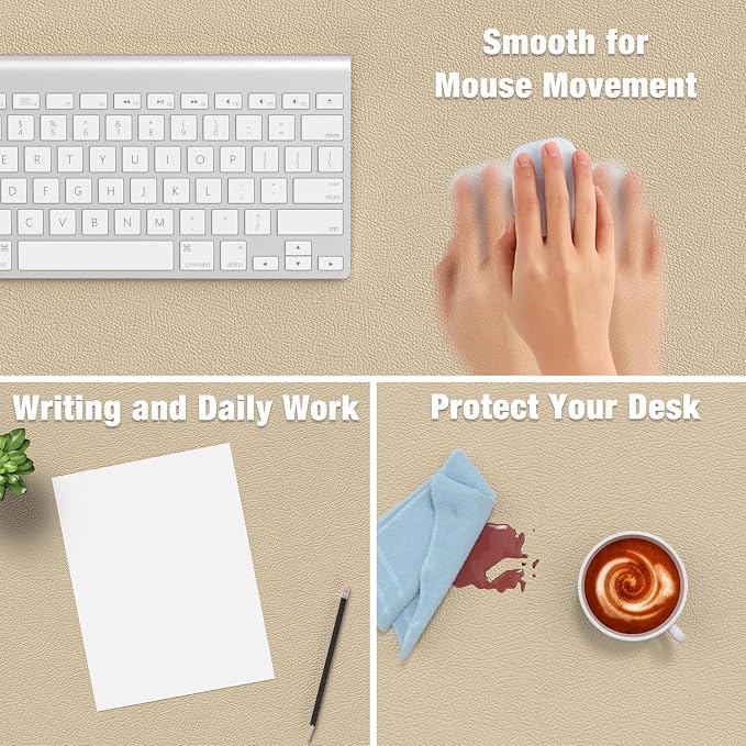 Hsurbtra Desk Pad, XL Extended Mouse Pad, Waterproof Desktop Blotter Protector - Image 4
